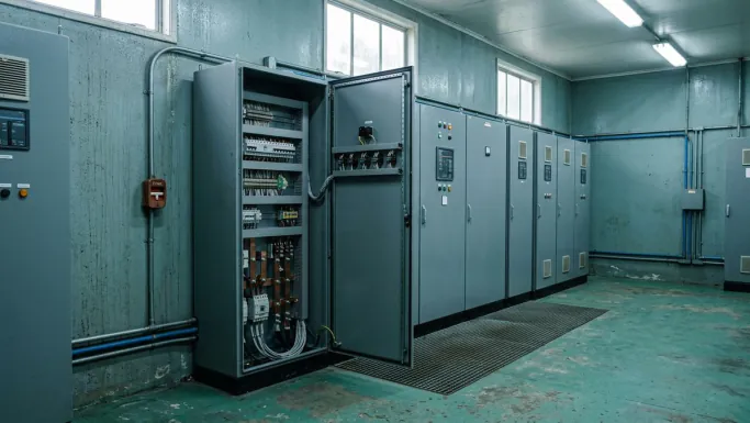Sala eléctrica de planta industrial